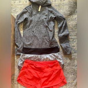 Lululemon Bundle short and hoodie